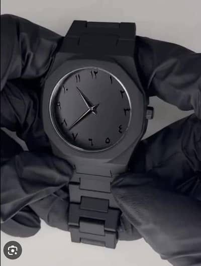 ✨ Arabic Black Aura Watch | Stylish Luxury Timepiece for Men