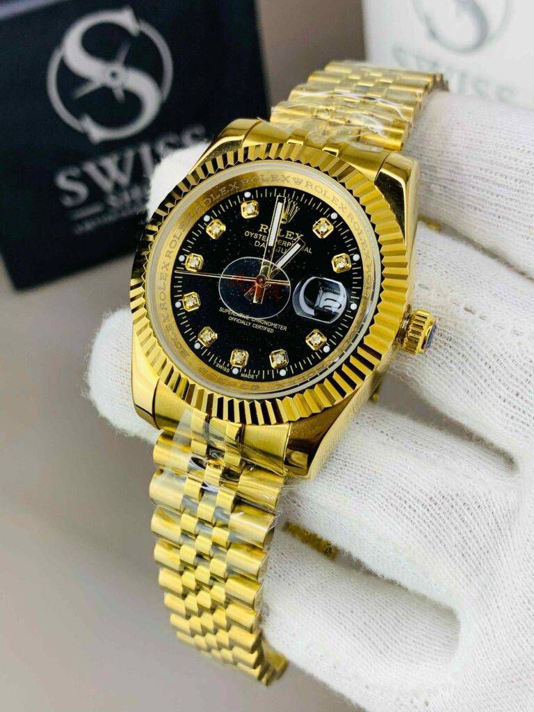 Rolex datejust premium hight quality watch with laxuary chain