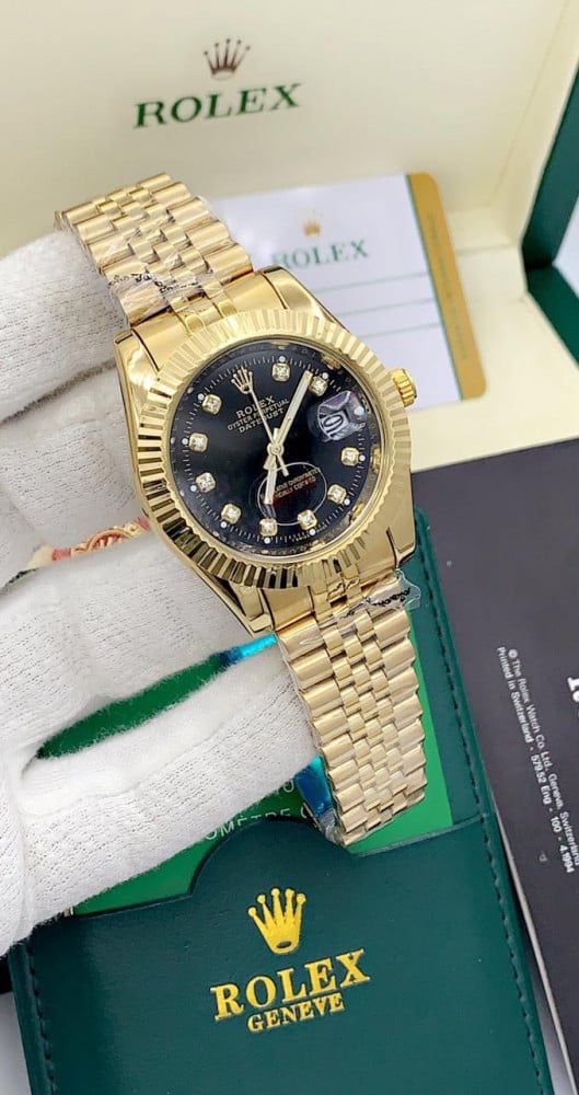Rolex datejust premium hight quality watch with laxuary chain
