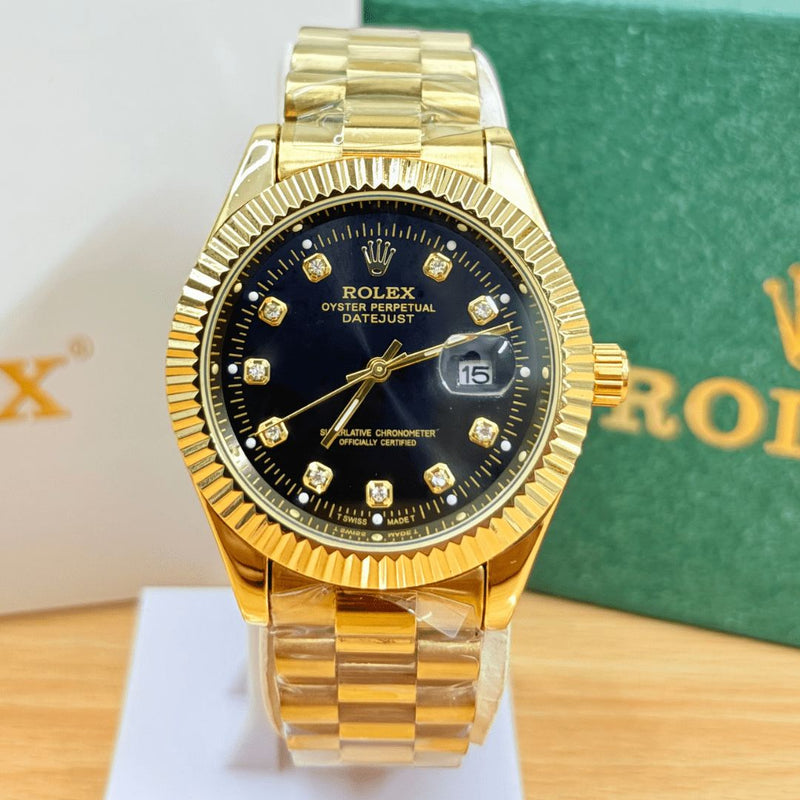 Rolex datejust premium hight quality watch with laxuary chain